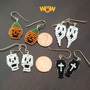 Halloween earrings set (4 pairs)